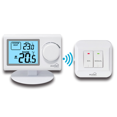 Große LCD-Anzeigen-drahtloser Raum-Thermostat für Temperaturüberwachung