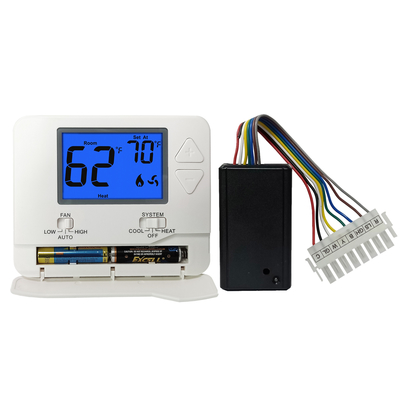 Universal-Thermostat HVAC-24V an der Wand befestigt für Schlafzimmer-Weiß-Farbe