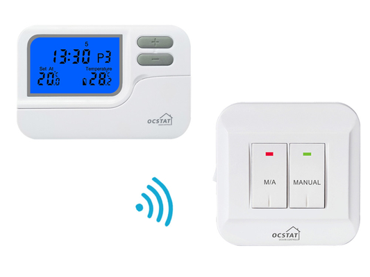 Riseem Weiß ABS 868Mhz RF Raum drahtlos Programmierbarer Thermostat Digitale Heizung und Kühlung OEM