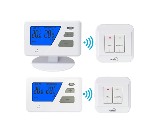 Riseem-Schaltfläche 868 MHz Nicht programmierbarer Funk-Wireless-Raumthermostat für Fußbodenheizung