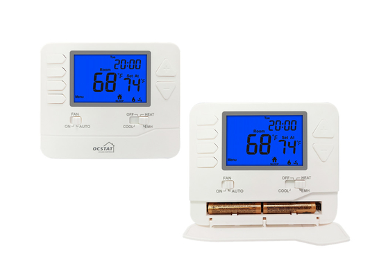 Riseem wöchentlich programmierbar 0,5°C Genauigkeit HVAC-System Wärmepumpe Thermostat 24V
