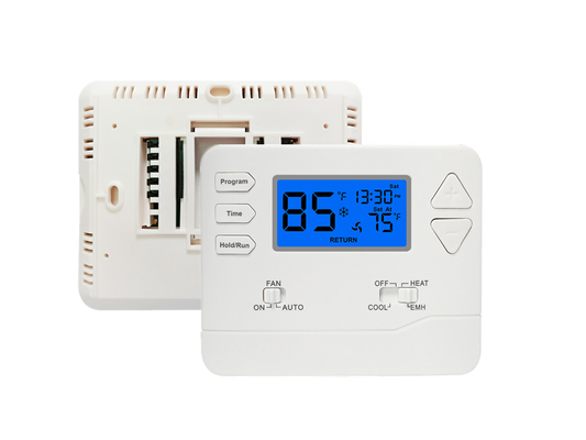 FCC 2 Heizung / 1 Kühlung ABS Programmierbare digitale Raumwärmepumpe Riseem Thermostat HVAC