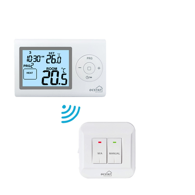 Riseem Programmierbares drahtloses HF-WLAN-Raum TUYA Thermostat für Kessel