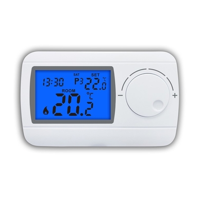 Riseem 230V Wählknopf Digitale LCD Elektronischer Thermostat Heizraum 7 Tage Programmierbar