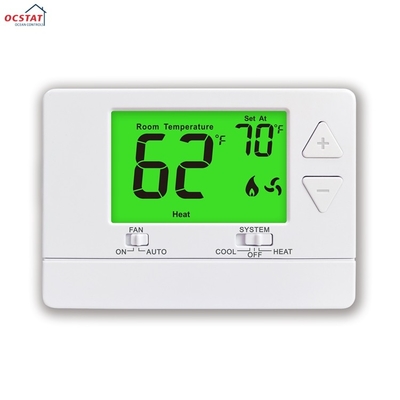 Riseem 24V Weiß ABS PC Klimaanlage Batterie Nicht programmierbar Beste Heimthermostate für Raum HVAC-System