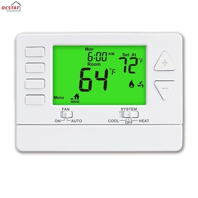 Umweltfreundlicher, einstufiger 1 Heiz- und 1 Kühl- ABS-programmierbarer digitaler Raumthermostat
